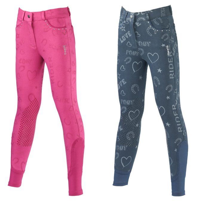 Pantalons Daslö by Tattini enfant à motifs équestres et strass