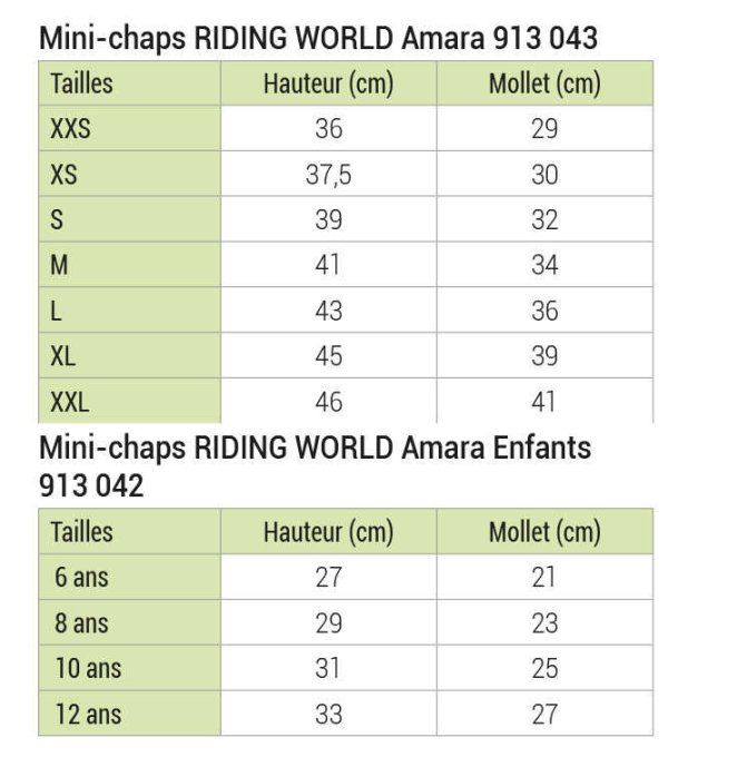 Mini-chaps RIDING WORLD Amara  Enfant